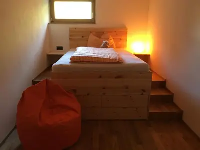 Ein Bett oder Betten in einem Zimmer der Unterkunft Kleines Paradies Montafon