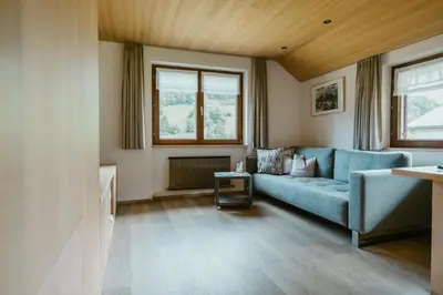 Ein Sitzbereich in der Unterkunft Haus Margreth