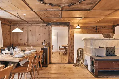 Ein Sitzbereich in der Unterkunft Wald 12 Ferienhaus