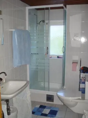 Ein Badezimmer in der Unterkunft Haus Mondspitze