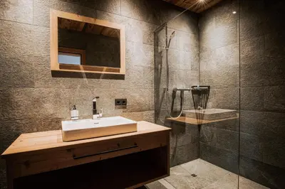 Ein Badezimmer in der Unterkunft Rufana Alpin