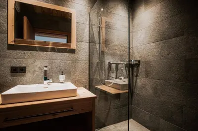 Ein Badezimmer in der Unterkunft Rufana Alpin