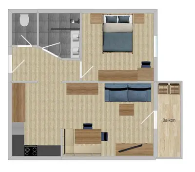 Grundriss der Unterkunft Appartements Täli