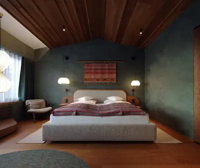 Ein Bett oder Betten in einem Zimmer der Unterkunft NEW Hotel Kristberg in Lech - new opening since December 2025