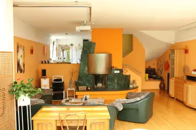 Ein Sitzbereich in der Unterkunft Dimai House No 31 Dornbirn Messe