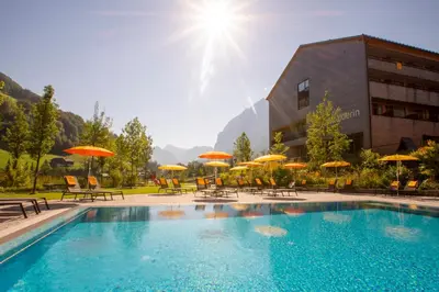 Der Swimmingpool an oder in der Nähe von Hotel die Wälderin-Wellness, Sport & Natur