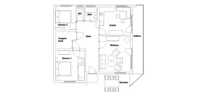 Grundriss der Unterkunft Ferienhaus Windegge