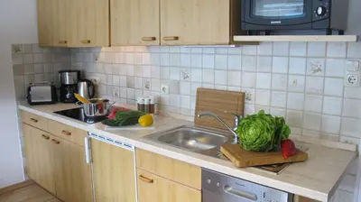 Küche/Küchenzeile in der Unterkunft Ferienhaus Windegge