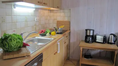 Küche/Küchenzeile in der Unterkunft Ferienhaus Windegge