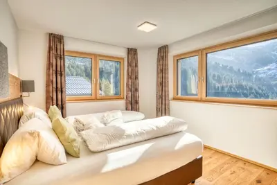 Ein allgemeiner Bergblick oder ein Berglick von der Ferienwohnung aus