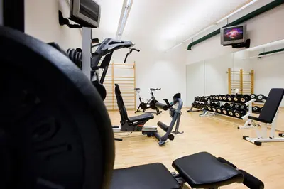 Das Fitnesscenter und/oder die Fitnesseinrichtungen in der Unterkunft Hotel Sonnenburg
