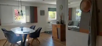 Ein Sitzbereich in der Unterkunft Apartment Haus Adrian