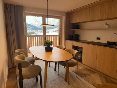 Küche/Küchenzeile in der Unterkunft Almrösle Apartments