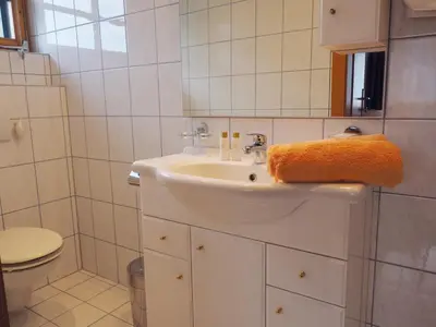 Ein Badezimmer in der Unterkunft Apartment Silbertal - Ferienwohnung