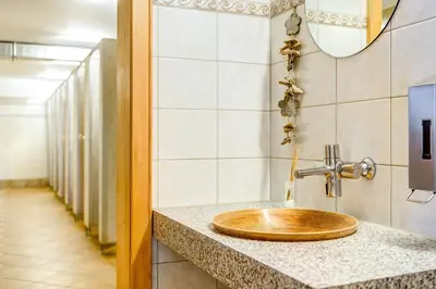 Ein Badezimmer in der Unterkunft Mountain-Chalets Sonnenberg