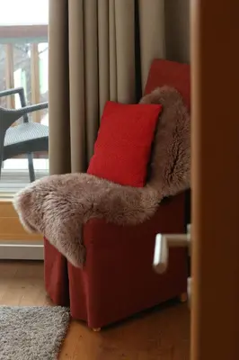 Ein Sitzbereich in der Unterkunft Biotel Bertel Naturappartements