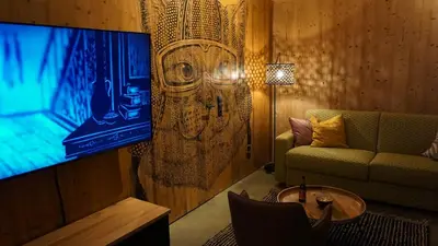 Ein Sitzbereich in der Unterkunft ARLBERGhome Komfort-Apartments & Privat-Sauna