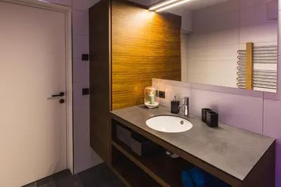 Küche/Küchenzeile in der Unterkunft Landhaus Bergblicksuite TOP11