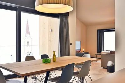 Ein Sitzbereich in der Unterkunft Warth52-W52 Apartments