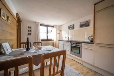 Küche/Küchenzeile in der Unterkunft D`Alpenapartments Bezau