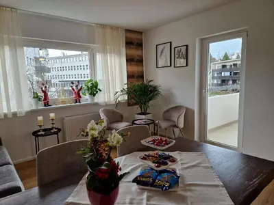 Ein Sitzbereich in der Unterkunft Wohlfühlapartment 24