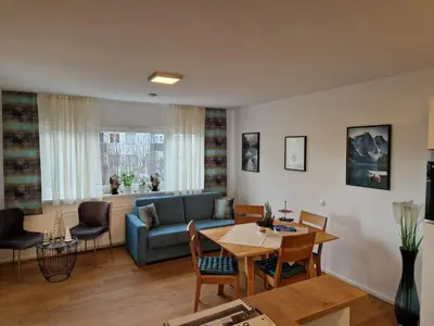 Ein Sitzbereich in der Unterkunft Wohlfühlapartment 47