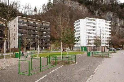 Das Gebäude in dem sich die Ferienwohnung befindet