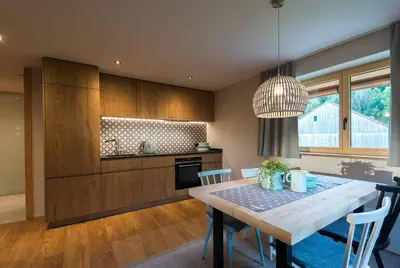 Küche/Küchenzeile in der Unterkunft Roagat Hus