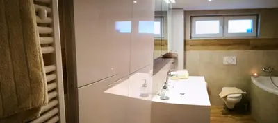 Ein Badezimmer in der Unterkunft Rheintal Zentrum