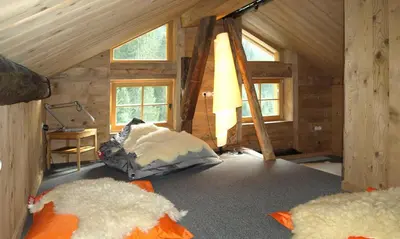 Ein Bett oder Betten in einem Zimmer der Unterkunft Vital Chalets