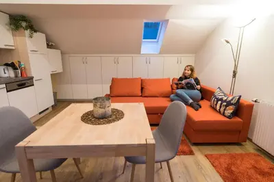 Ein Sitzbereich in der Unterkunft Appartement Christiane