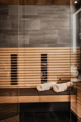 Ein Badezimmer in der Unterkunft Berghotel Biberkopf