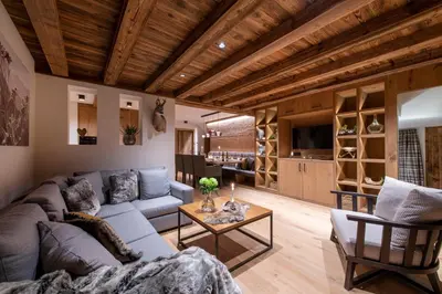 Ein Sitzbereich in der Unterkunft Brunnenhof Luxury Apartments