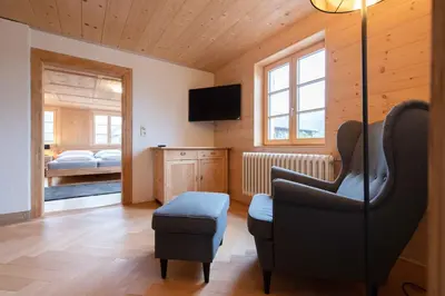 Ein Bett oder Betten in einem Zimmer der Unterkunft Ferienwohnung Gertrud