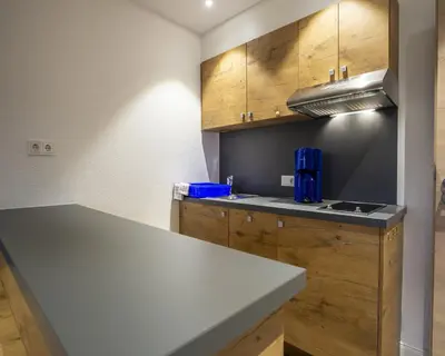 Küche/Küchenzeile in der Unterkunft Gästehaus Boersch