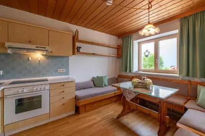 Küche/Küchenzeile in der Unterkunft Ferienwohnung am Gant