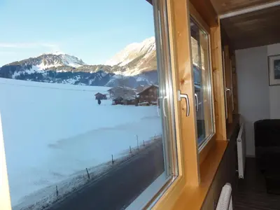 Ein allgemeiner Bergblick oder ein Berglick von der Ferienwohnung aus