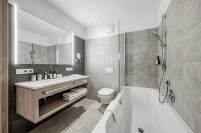 Ein Badezimmer in der Unterkunft Alpenstern Panoramalodge