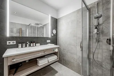 Ein Badezimmer in der Unterkunft Alpenstern Panoramalodge