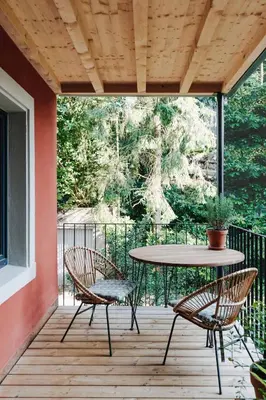 Ein Balkon oder eine Terrasse in der Unterkunft Rotes Haus Bregenz Wald Wohnung
