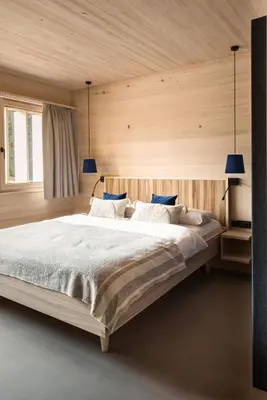 Ein Bett oder Betten in einem Zimmer der Unterkunft Fuchsegg Eco Lodge