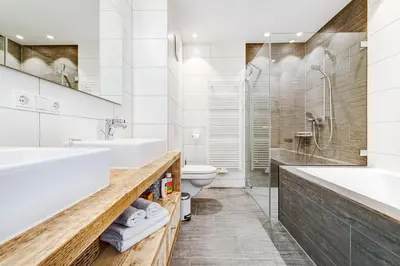 Ein Badezimmer in der Unterkunft Appartement Valbona Blick by A-Appartments