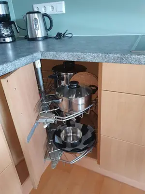 Küche/Küchenzeile in der Unterkunft Ferienwohnung Anjele