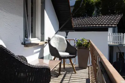 Ein Balkon oder eine Terrasse in der Unterkunft Haus Bregenz Apartment Festspiele