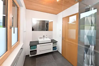 Ein Badezimmer in der Unterkunft Panoramahof Bergglück