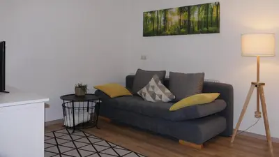 Ein Sitzbereich in der Unterkunft Ferienwohnung Philipp