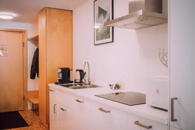 Küche/Küchenzeile in der Unterkunft Apartment Auenfeld Widderstein