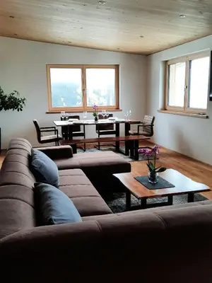 Ein Sitzbereich in der Unterkunft Alpha Apartment
