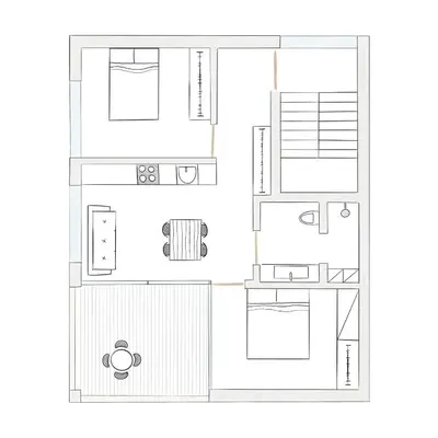 Grundriss der Unterkunft Apartments Pôldi