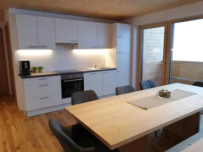 Küche/Küchenzeile in der Unterkunft Ferienwohnung Berchtold
